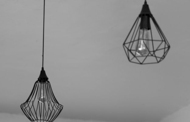 Photo wire mesh pendant light