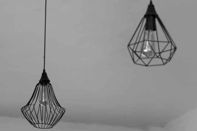 Photo wire mesh pendant light